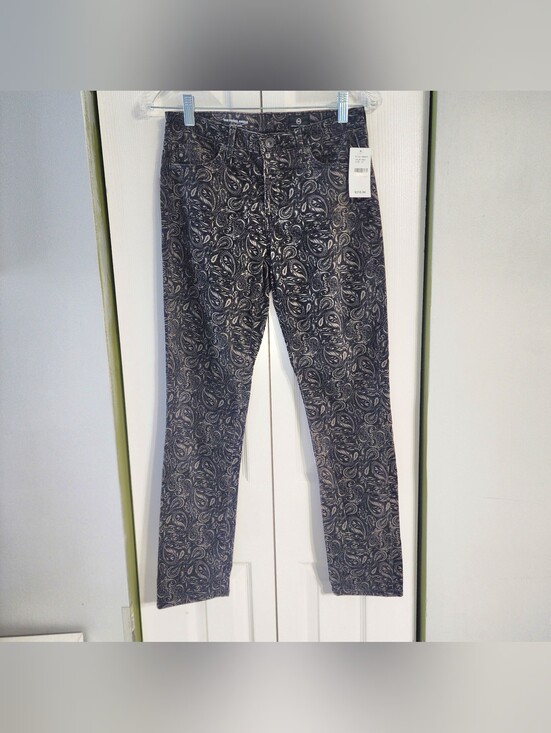 Ag Adriano Goldschmied Denim - Step Out NWT Ag Adriano Goldschmied Black Paisley Prima Ankle Cigarette Jeans